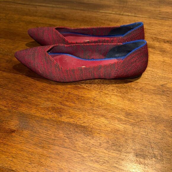 Rothy's The Point Cabernet Herringbone Flat Shoes - Picture 2 of 7